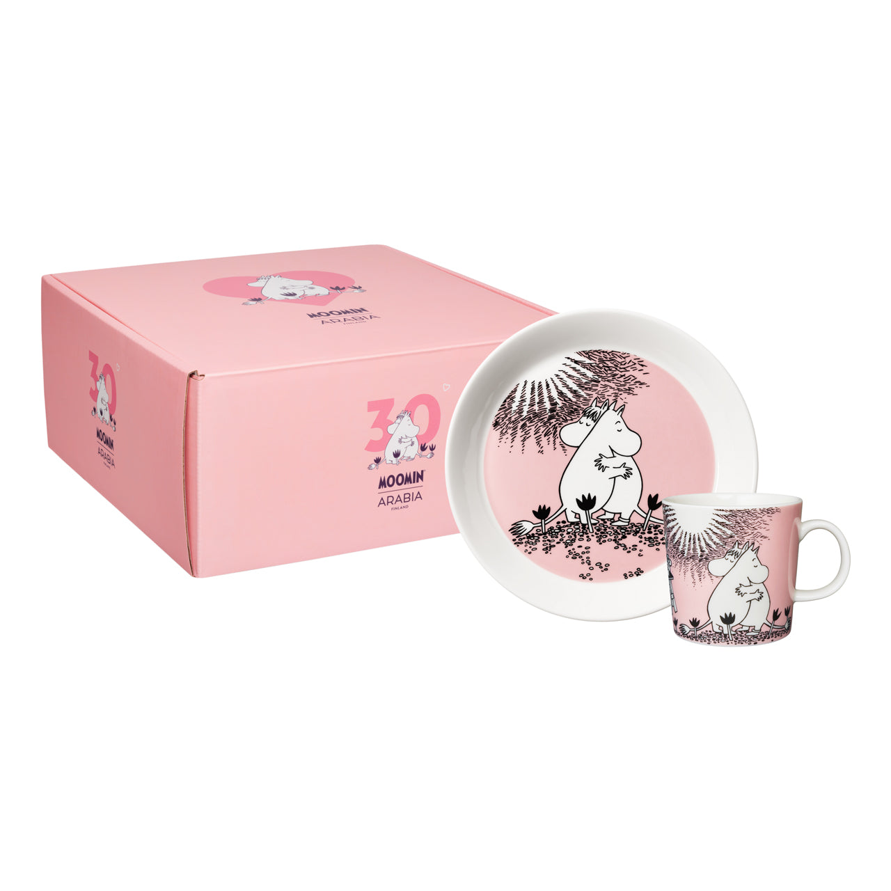 Moomin set mug & plate Love | Moomin Arabia