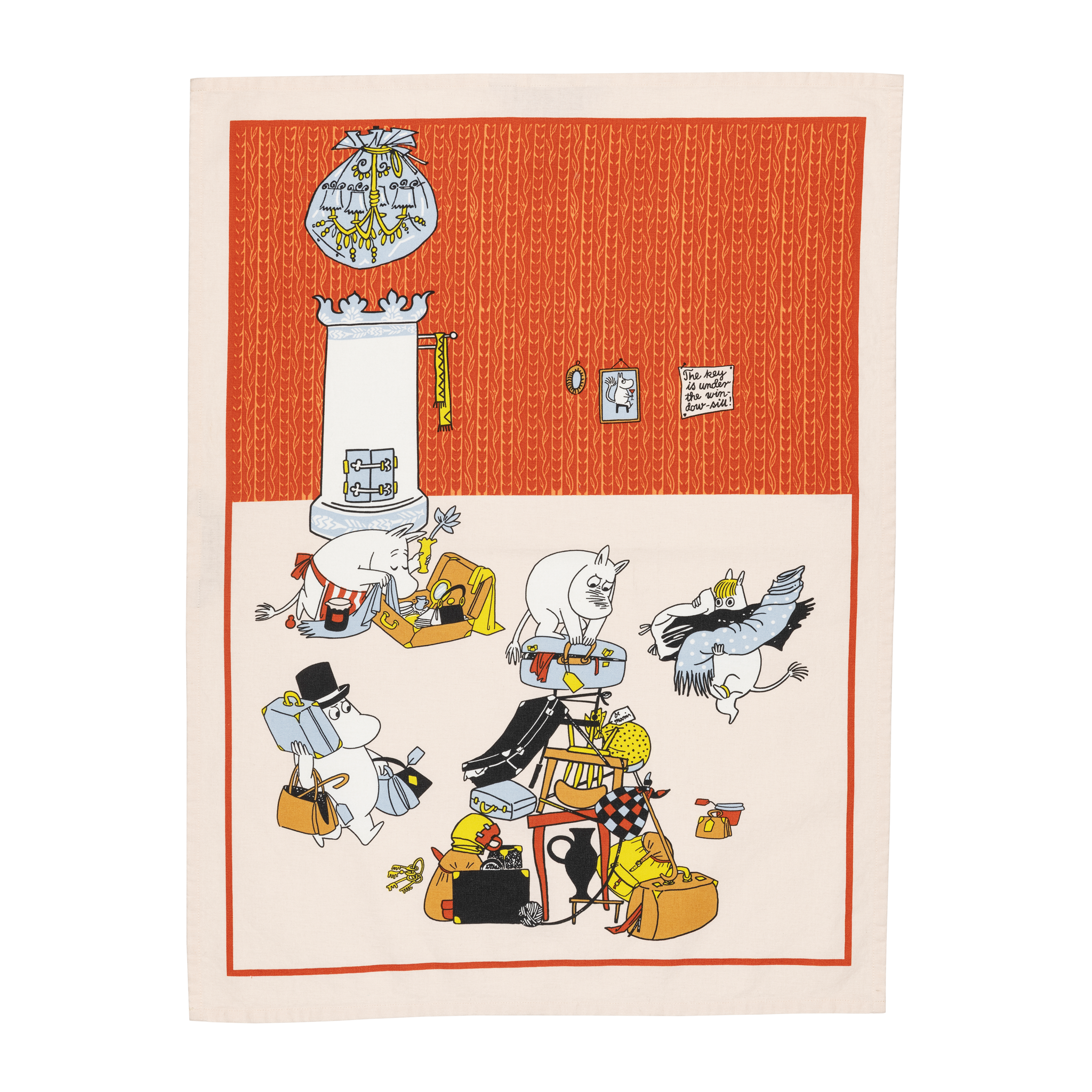 Moomin kitchen towel 50x70cm Holiday rush | Moomin Arabia