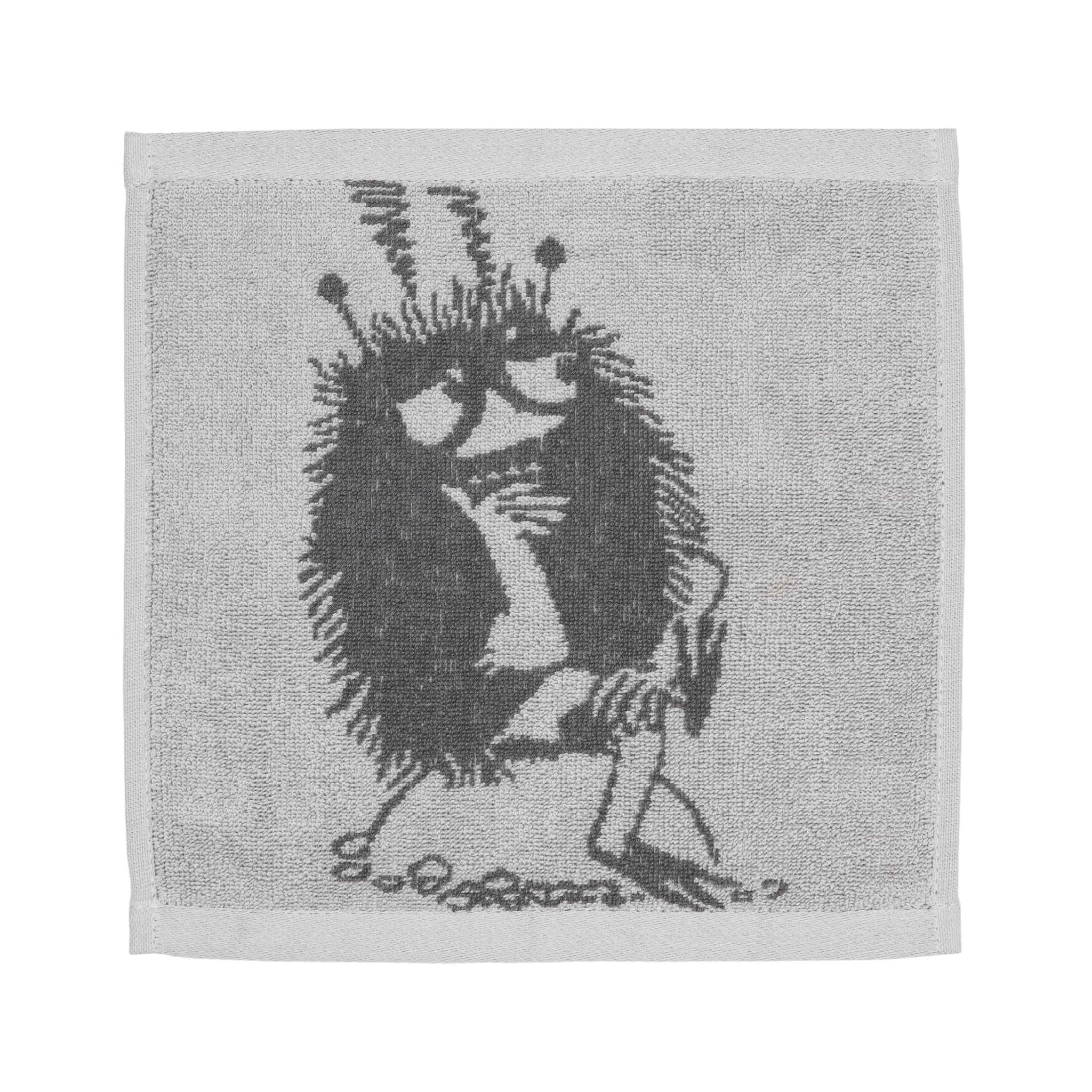 Moomin hand towel 25x25cm Stinky grey | Moomin Arabia