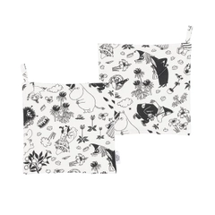Gryteklut sett offwhite, 22x22cm 2-pk - Det er selskap hos Mummitrollene, med alle mulige delikatesser! Mummi kjøkkentekstiler egner seg både for hverdager og til festlige anledninger.