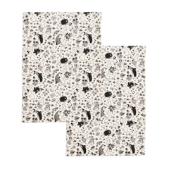 Kjøkkenhåndkle 50x70cm offwhite 2-pk - Det er selskap hos Mummitrollene, med alle mulige delikatesser! Mummi kjøkkentekstiler egner seg både for hverdager og til festlige anledninger.