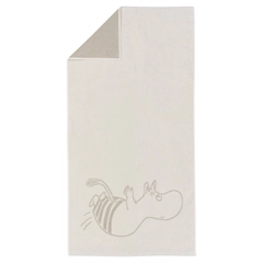 Bath towel 70x140cm Moomintroll white - Wrap yourself into the soft coziness of the Moomin bath towel. Moomintroll has moved to an isolated island with his family.