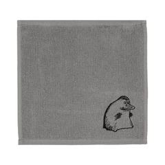 Towel 25x25cm The Groke grey - Enjoy the softness of a charmingly small Moomin towel. In the towel's illustration you find The Groke, a cold, solitary and misunderstood creature.