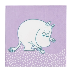 Paper napkin 33cm Beach Day - For the Moomins, every day is the perfect day for a beach picnic! One day, Snorkmaiden calls Moomintroll to the beach, but Moomintroll gets distracted by ... Moominmamma sets up a picnic!