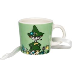 Mini mug Snufkin green - The 12-millilitre mugs are mini-sized reproductions of the beloved Moomin mugs. The mug features the carefree Snufkin.
