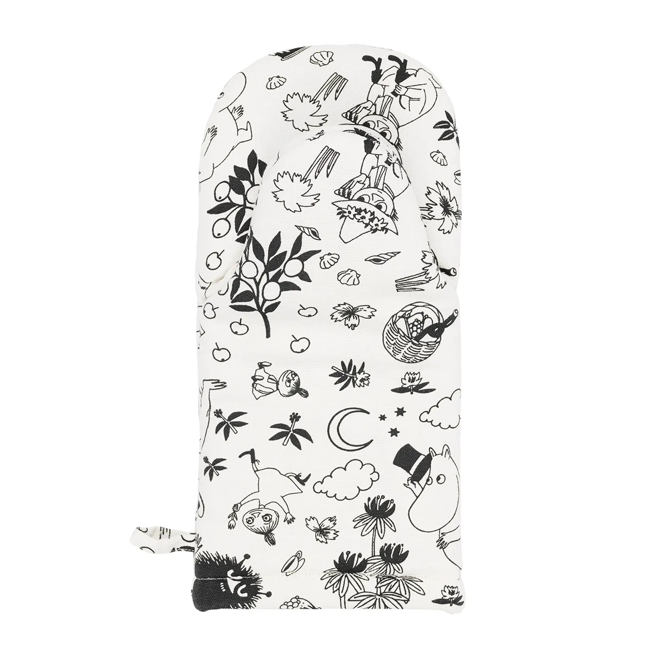 1072656 Moomin oven mitten 15x34cm b&w_1.jpg