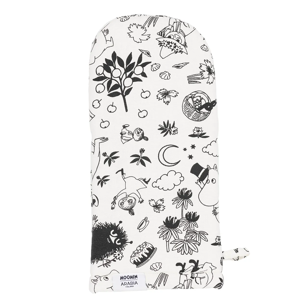 1072656 Moomin oven mitten 15x34cm b&w_2.jpg