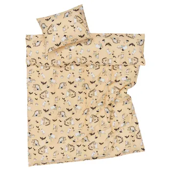 Muumi pussilakanasetti 150x210cm Muumiperhe beige