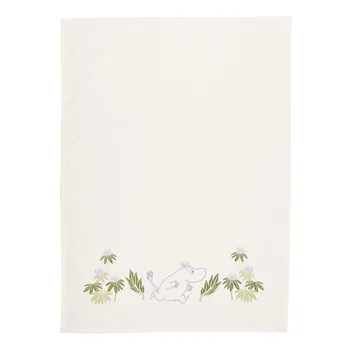 Mummi kjøkkenhåndkle sett 50x70cm lilla+offwhite