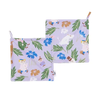 Muumi patalappu 22x22cm liila 2kpl