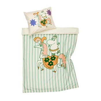 Mummi sengesett 120x160 Sirkus strip