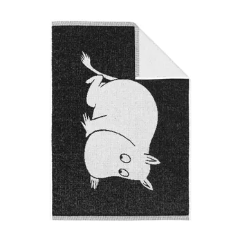 Mumin handduk 50x70cm Mumintrollet svart/vit