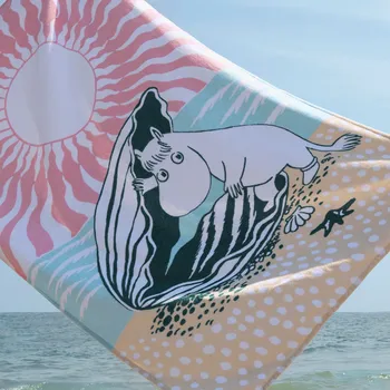 Muumi rantapyyhe 93x150cm Rantaelämää