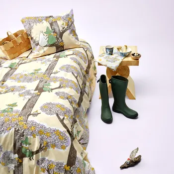 Muumi pussilakanasetti 150x210cm Sydänystävät