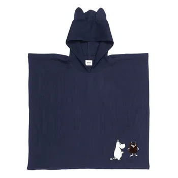 Mummi barneponcho marineblå