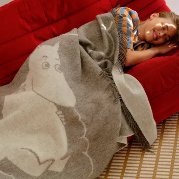 Moomin wool throw 170x130 Cloud