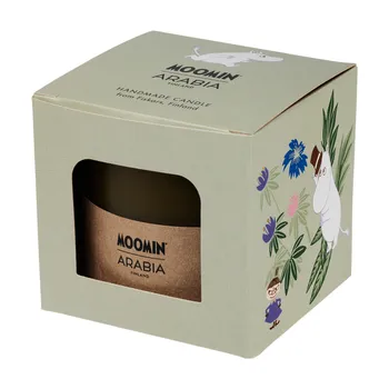 Moomin pillar candle 7cm Pine green