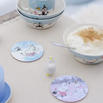 Moomin coaster set 4pc Ice swimming