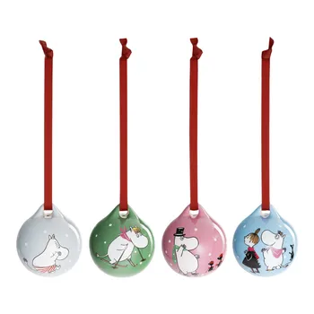 Moomin bauble 50mm Winter sports, 4pc
