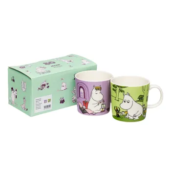 Mumin mugg 0,3L Snorkfröken 80 & Mumintrollet 80, 2 st
