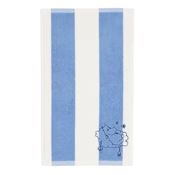 Mummi håndkle 30x50cm Mummitroll blå stripet