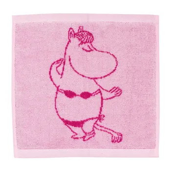 Mumin handduk 25x25cm Snorkfröken rosa