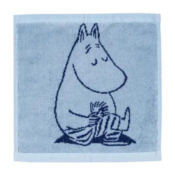 Mumin handduk 25x25cm Mumintrollet marinblå