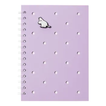 Moomin notebook & charm lila