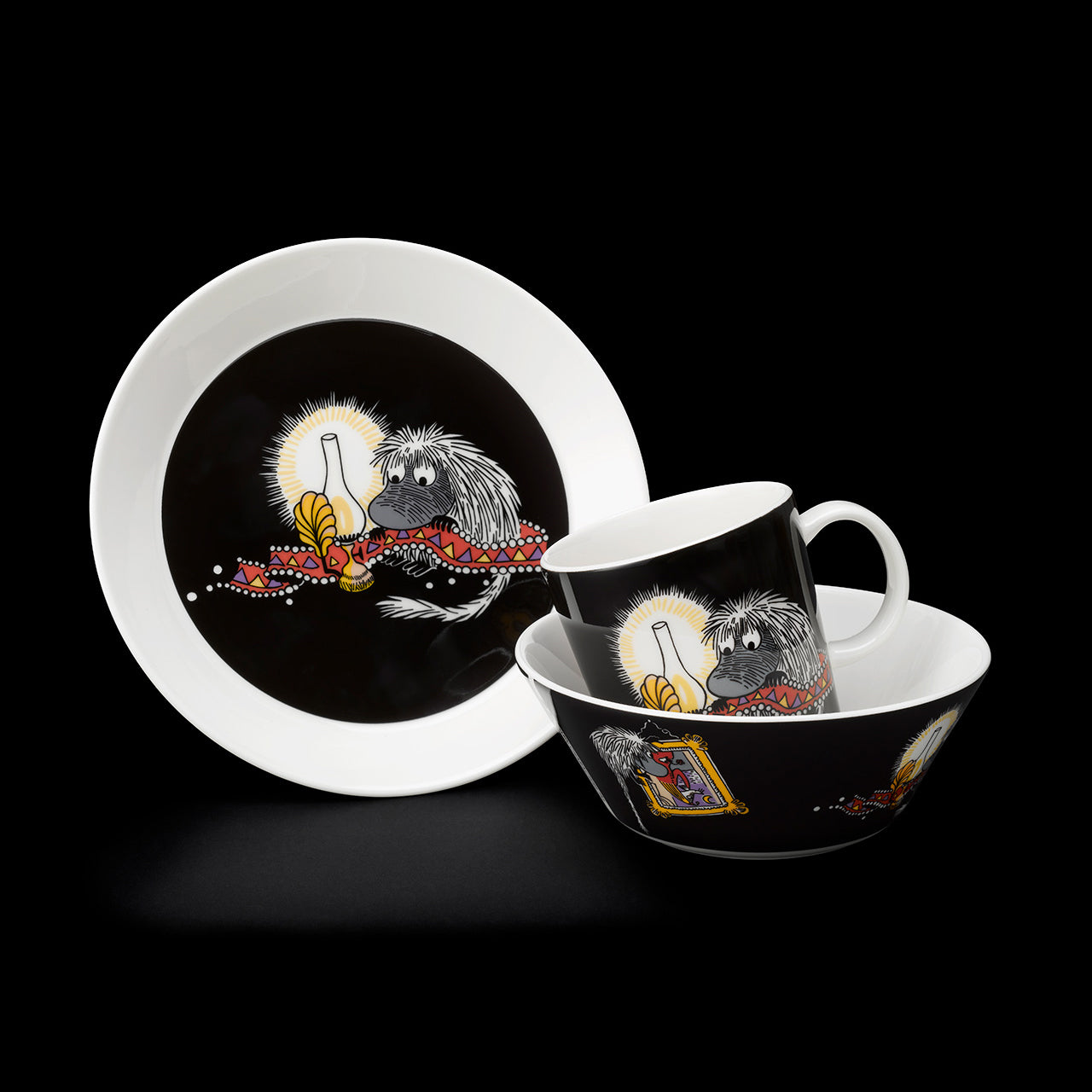 Moomin bowl 15cm Ancestor black | Moomin Arabia