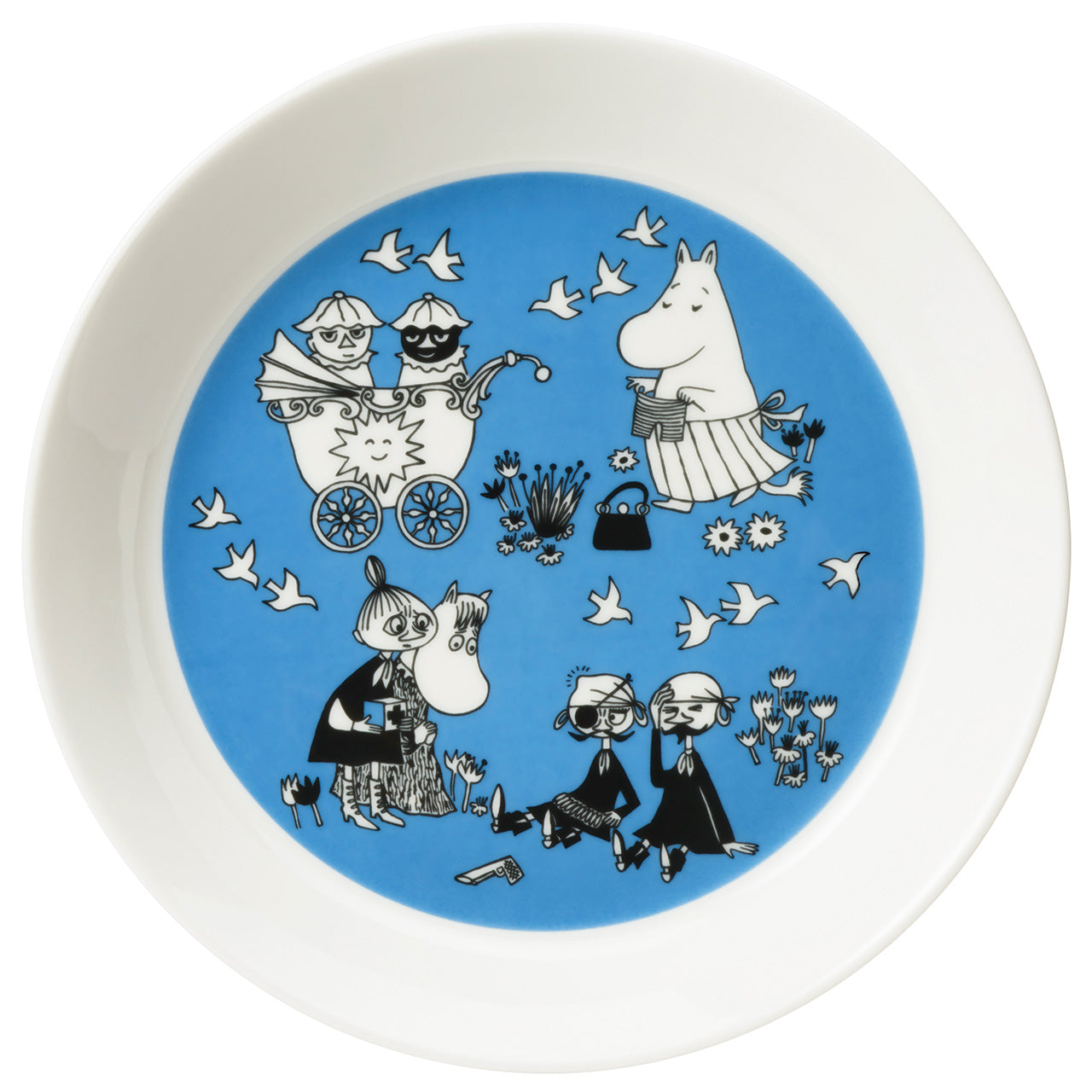 Moomin plate set 19cm Night sailing & peace