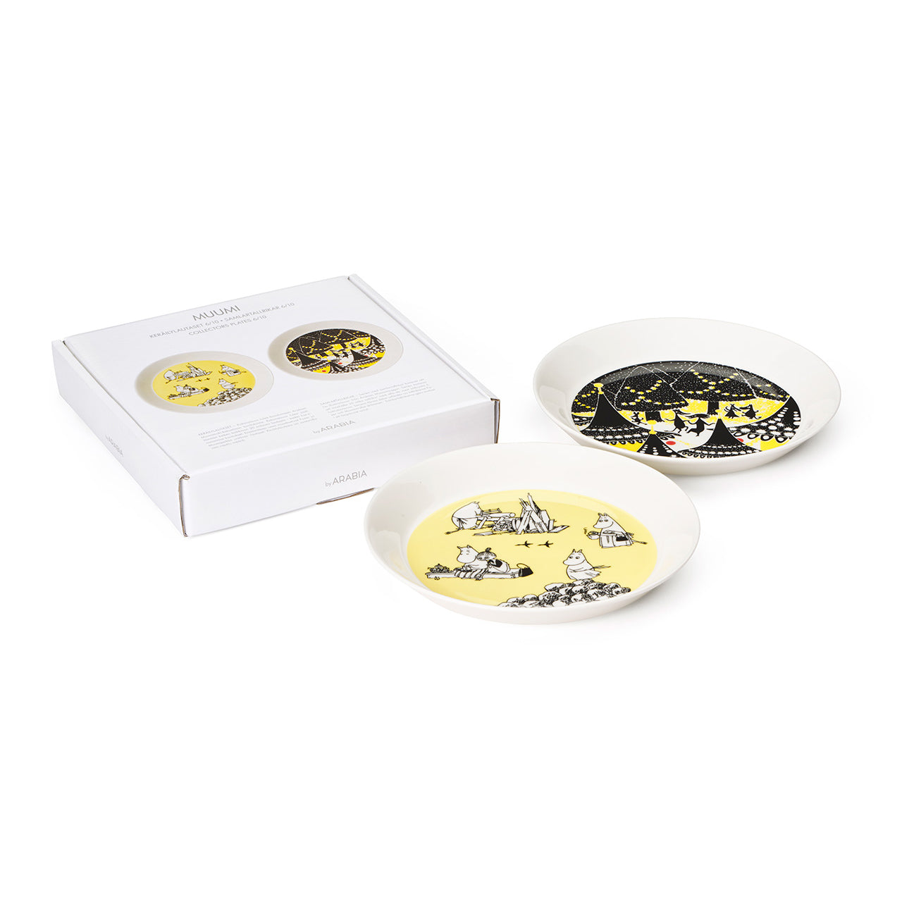 Moomin plate set 19cm Yellow & Hurray | Moomin Arabia