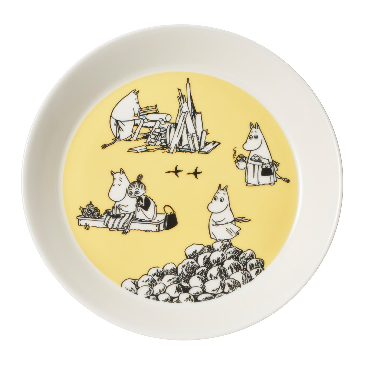 Moomin plate set 19cm Yellow & Hurray | Moomin Arabia