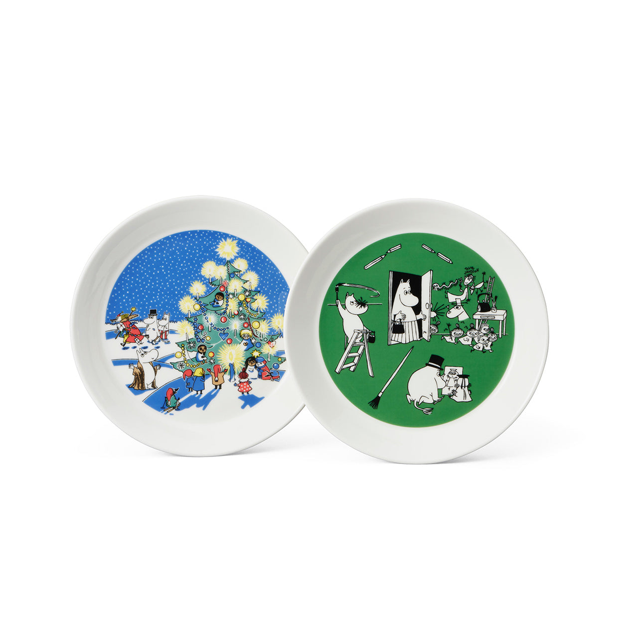 Moomin plate set 19cm Drawing &Christmas