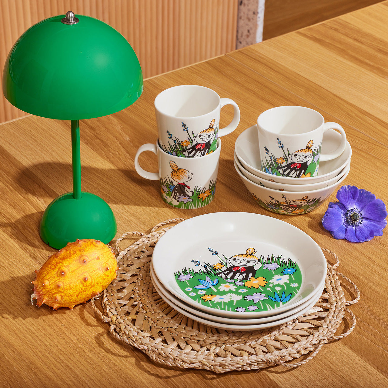 Moomin plate 19cm Little My and meadow | Moomin Arabia
