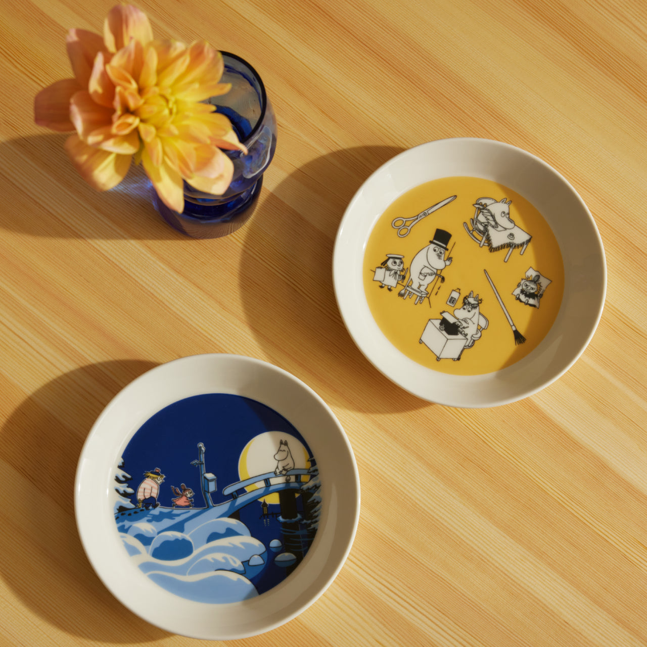 Moomin plate set 19cm Office & Winternight | Moomin Arabia
