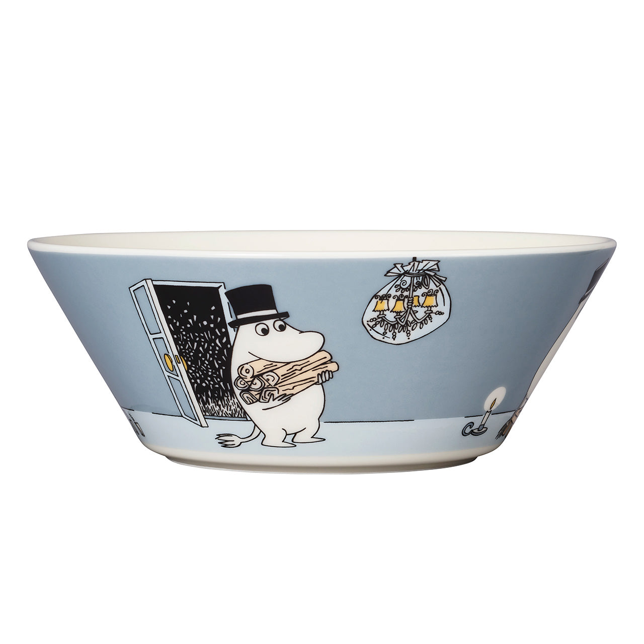 Moomin bowl 15cm Moominpappa grey