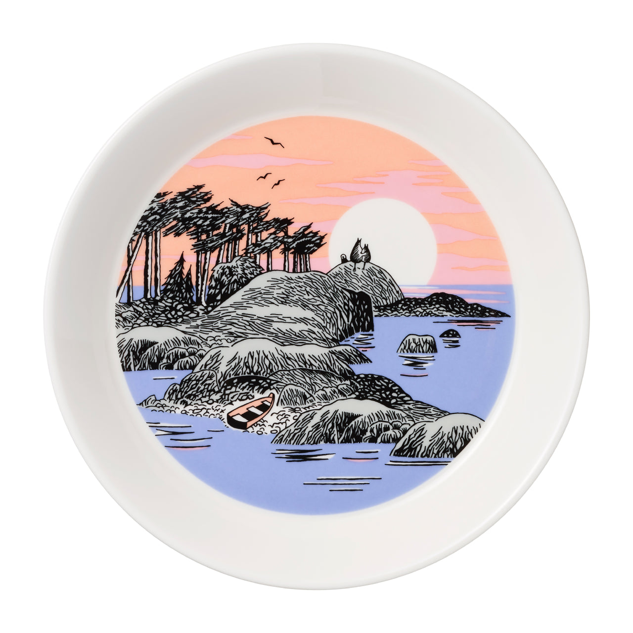 Moomin plate 19cm Snow Lantern & Moomin's Day 2-set | Moomin Arabia