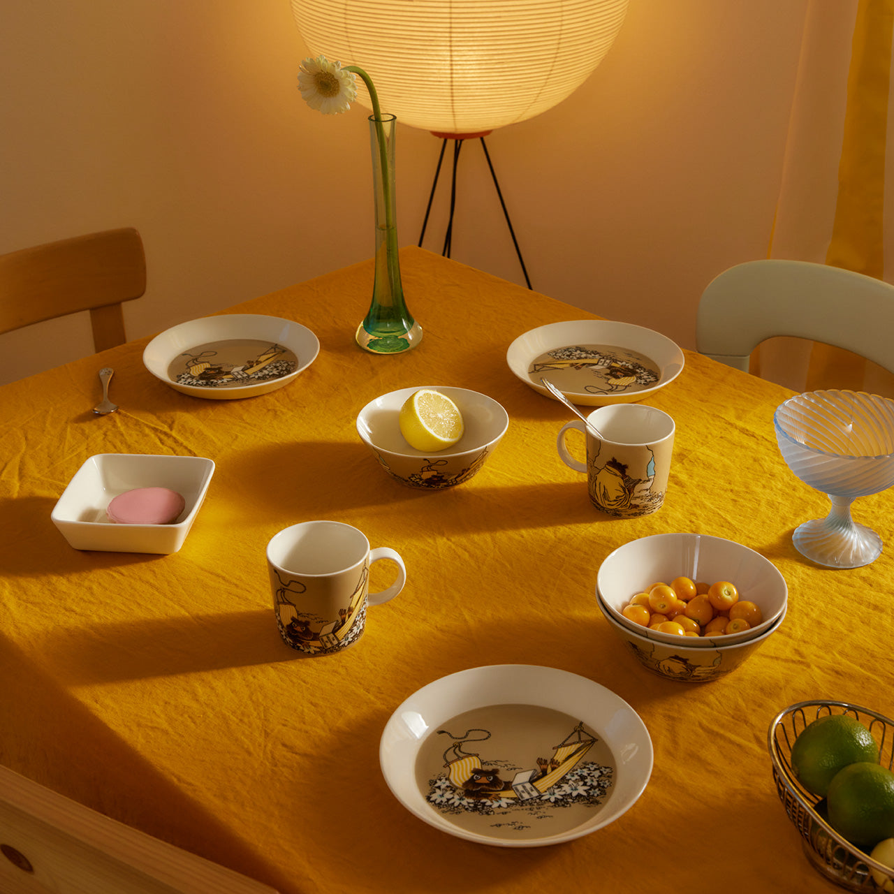 Muumi lautanen19cm Piisamirotta beige