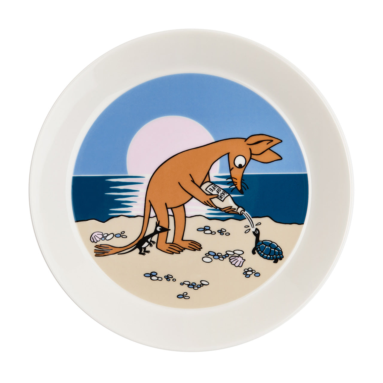 Moomin plate 19cm Sniff blue