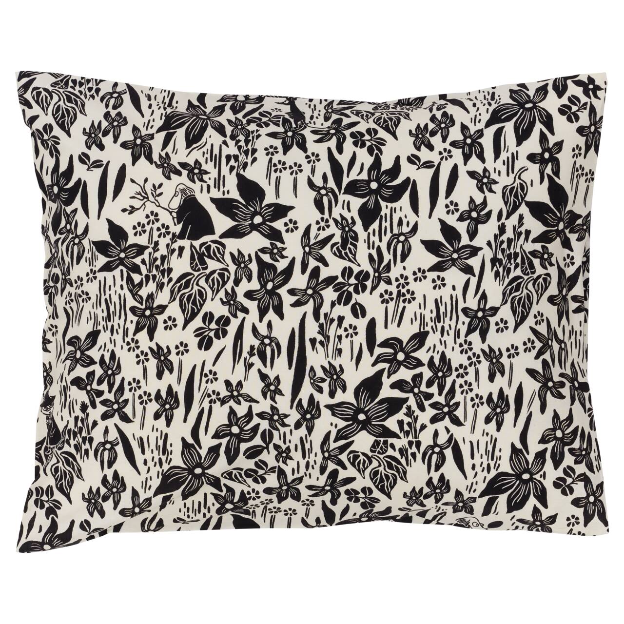 Moomin pillow case 50x60cm Lilja black&white