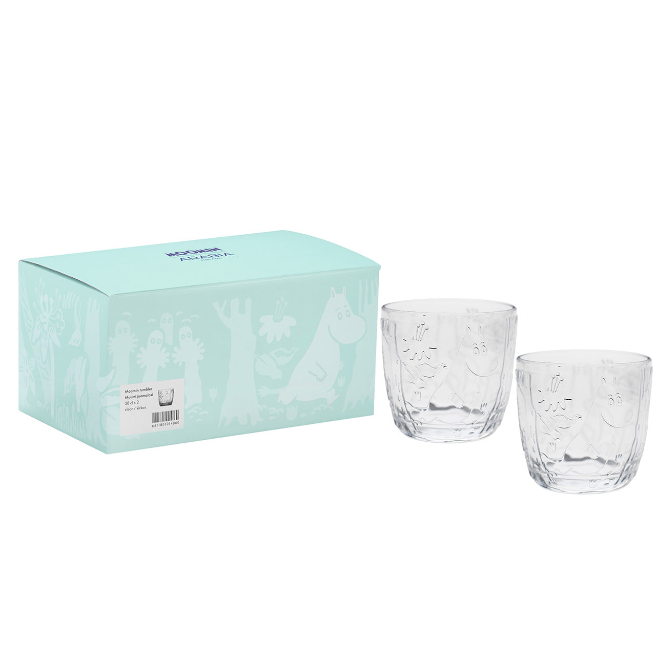 Moomin tumbler 28cl clear 2pc