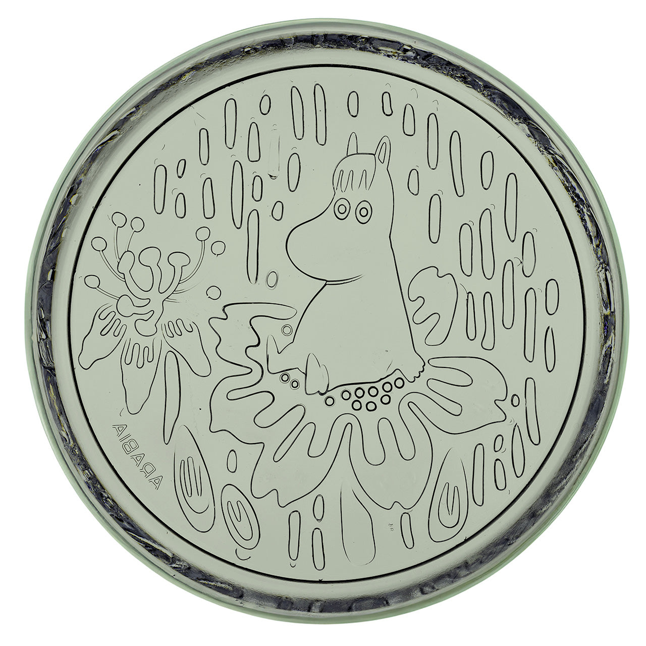 Moomin plate 155mm pine green