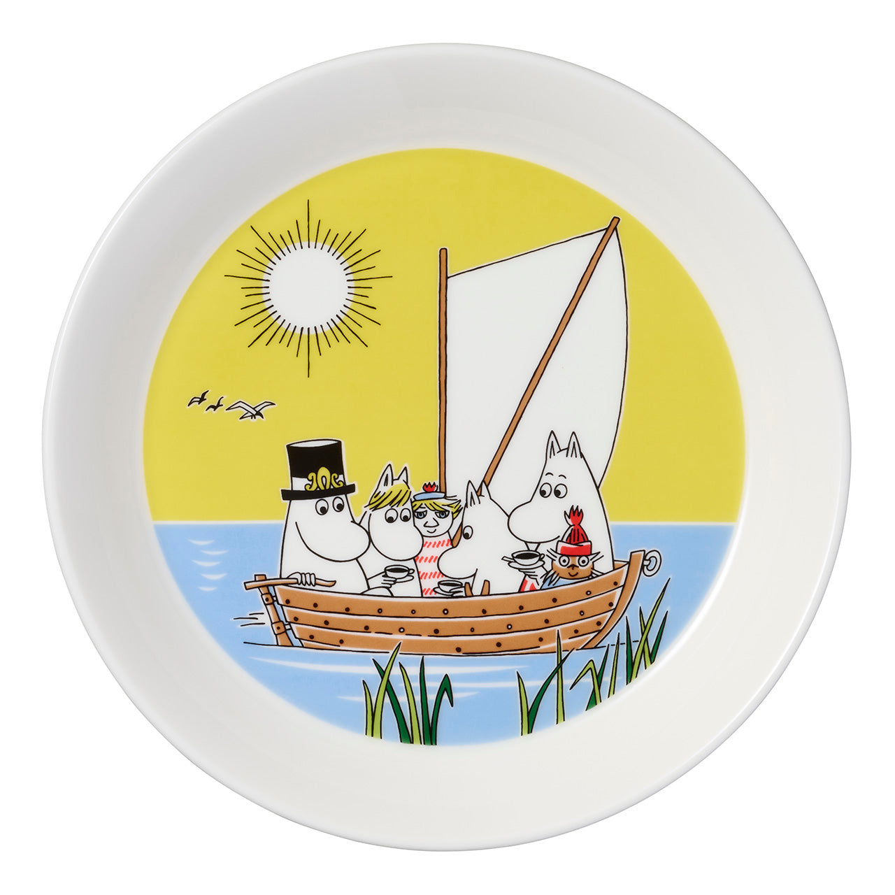 Moomin plate 19cm Bonfire & Sailing 2set