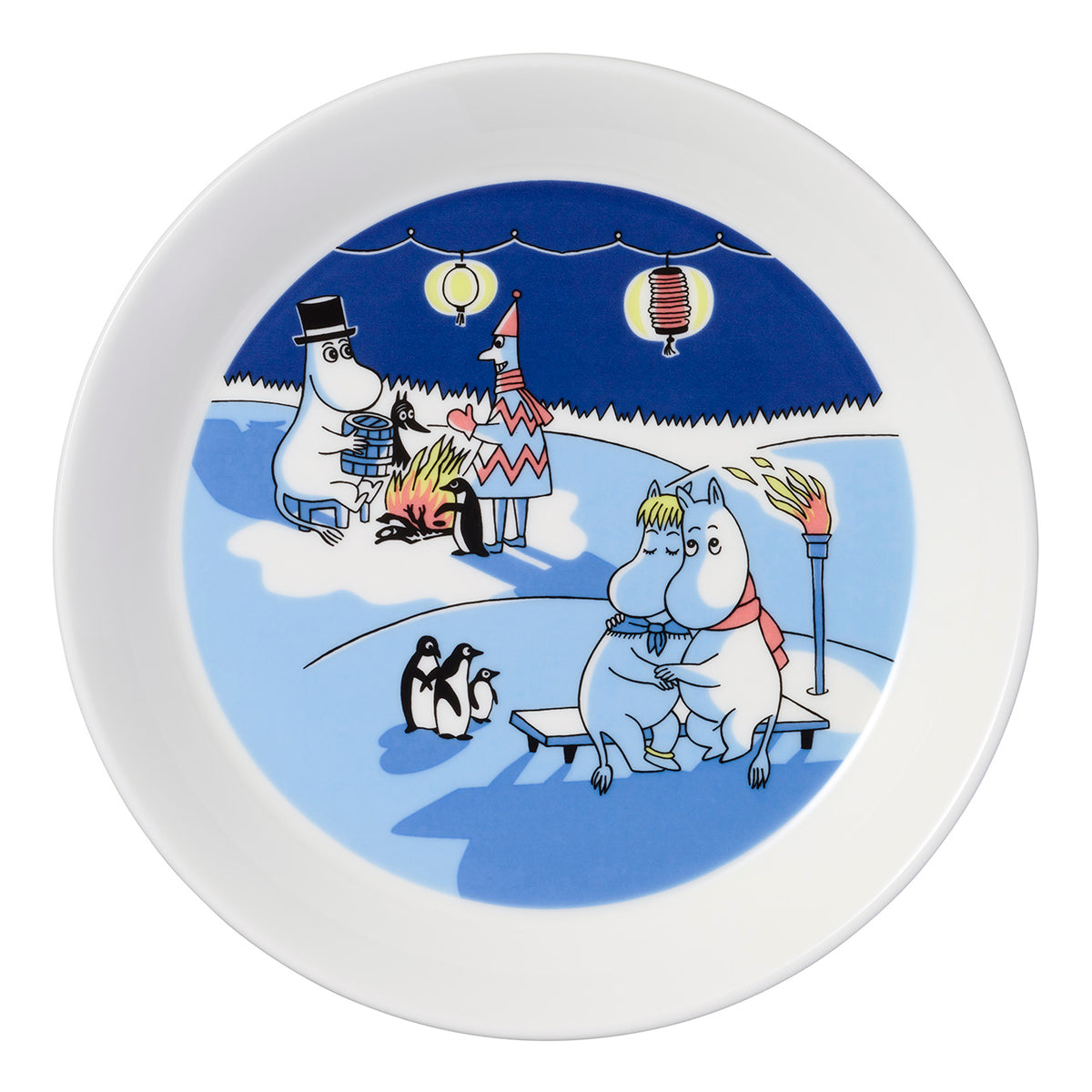 Moomin plate 19cm Bonfire & Sailing 2set