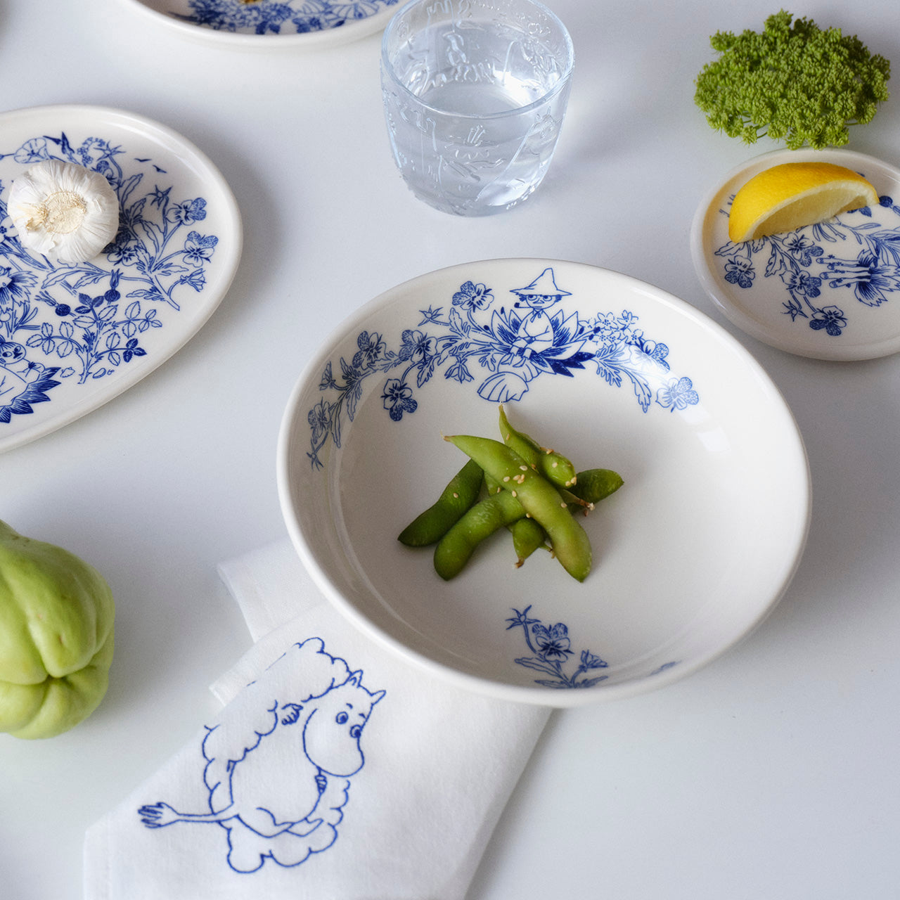 新品未使用★ハルオミヤウチ　HARUO NEWYORK 和食器9点セット Moomin pasta bowl 21cm Haru | Moomin Arabia