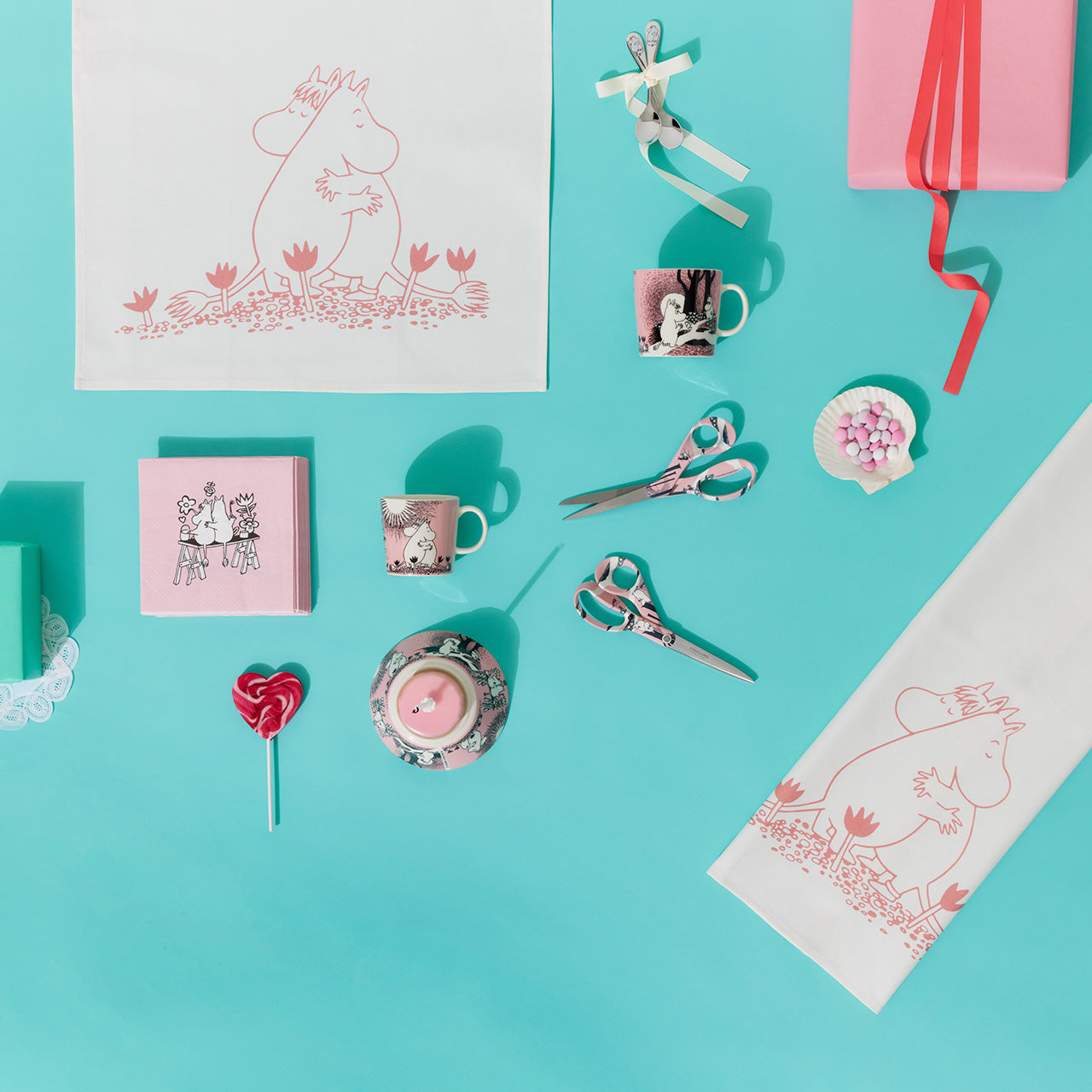 Moomin kitchen towel 50x70cm Love