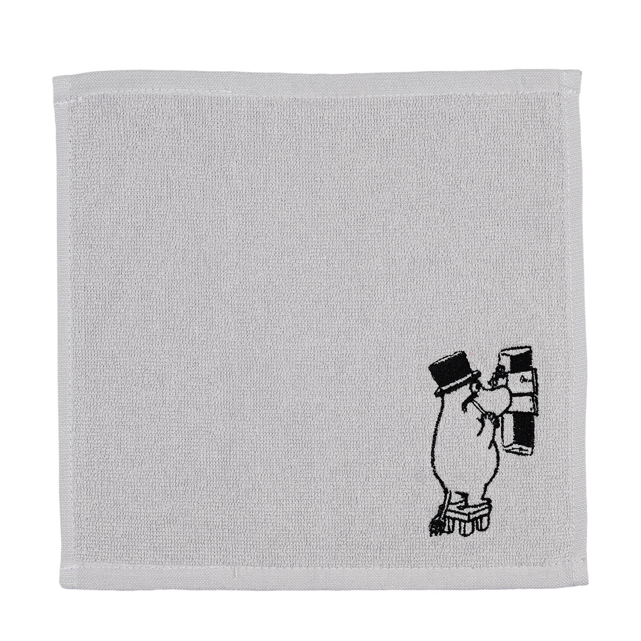Moomin towel 25x25cm Moominpappa grey