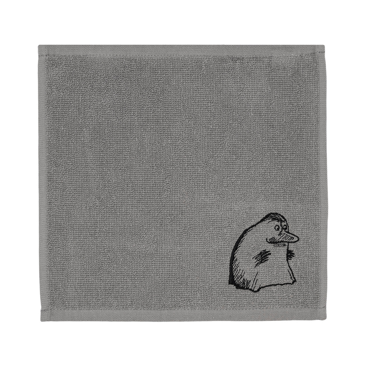 Moomin towel 25x25cm The Groke grey