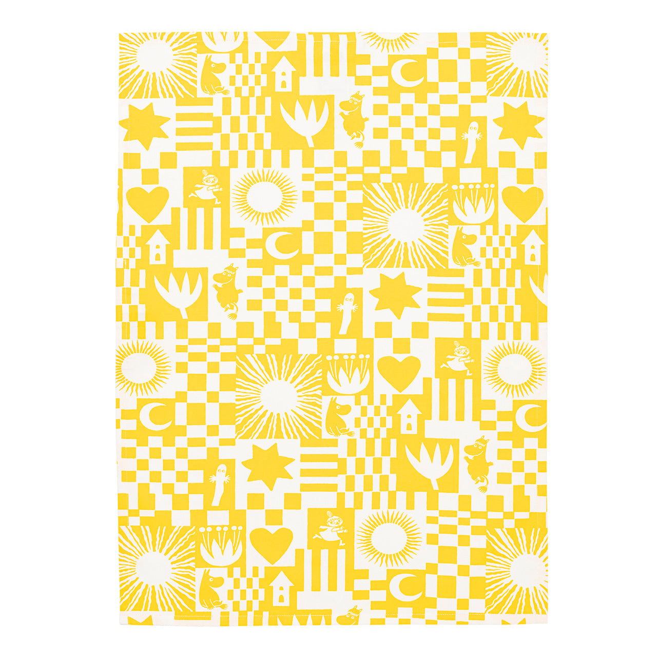 Mummi kjøkkenhåndkle sett 50x70cm Fest gul