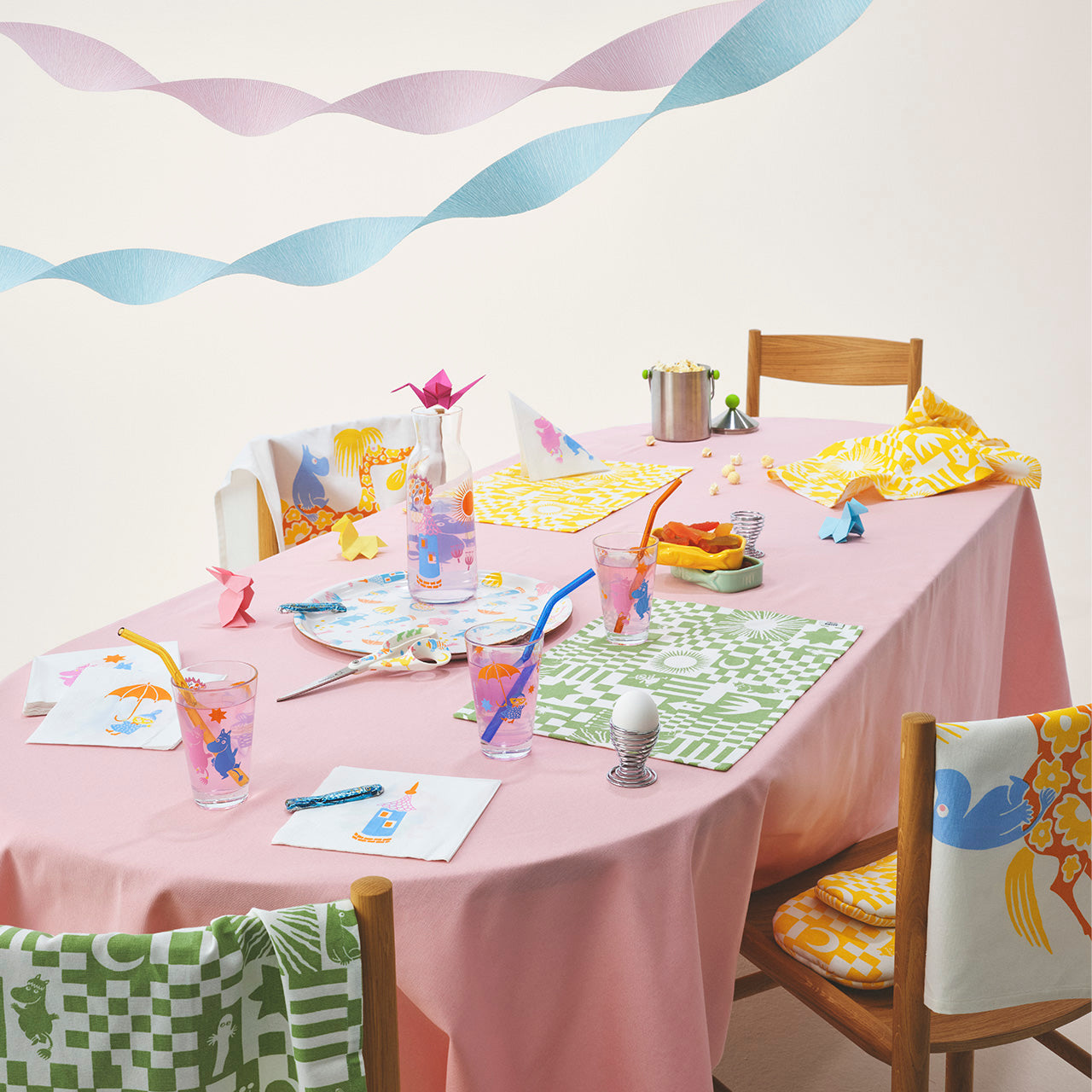 Mummi kjøkkenhåndkle sett 50x70cm Fest gul